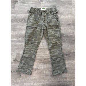 Anthropologie Pants Womens Size 27 Camo Mid-Rise Utility Cropped Straight Leg